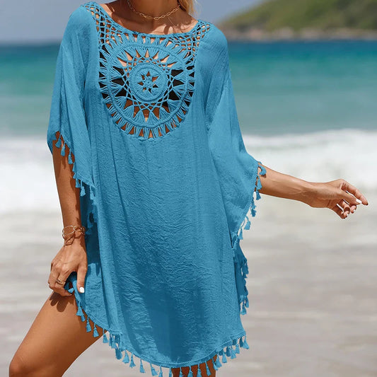 Tassel Crochet Luxe Throw-On