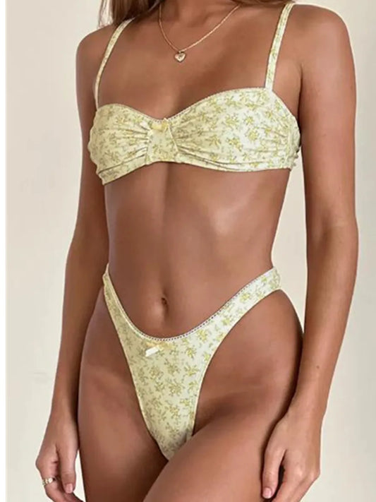 Plaid Ring Swim Dress