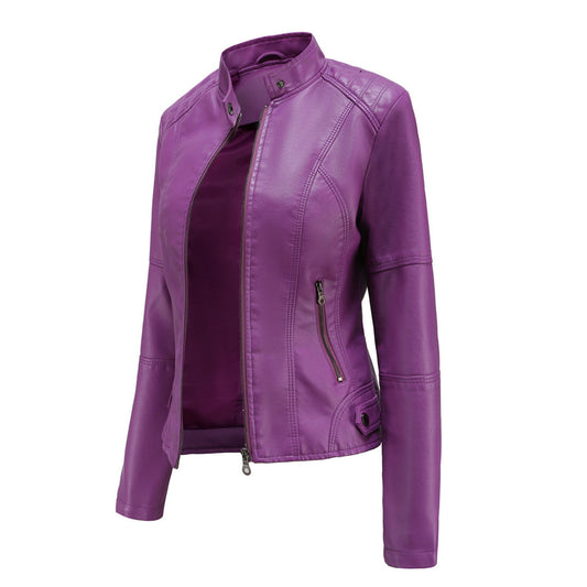 Luxe Women’s Elegant Slim-fit Biker Jacket