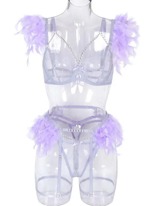 Angel In Disguise 4-Piece Cosplay Lingerie Set
