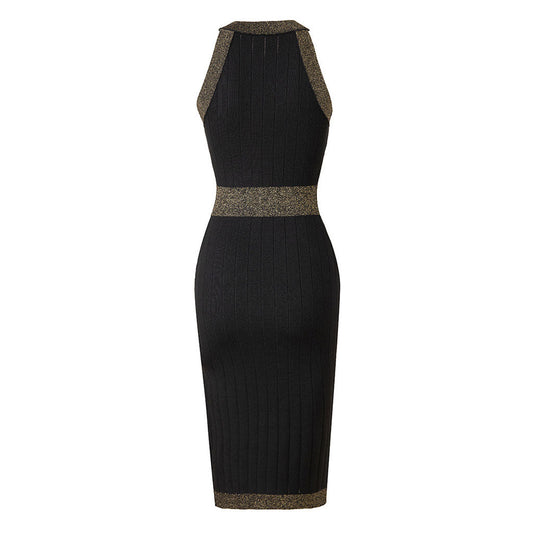 Lurex Trim Sweater Dress