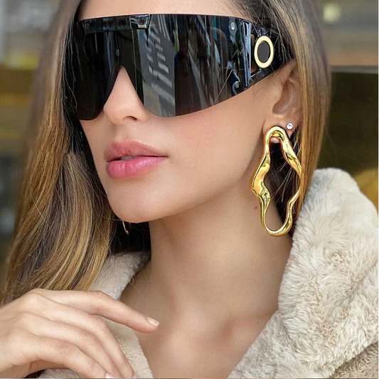 No Word Needed Shield Sunglasses