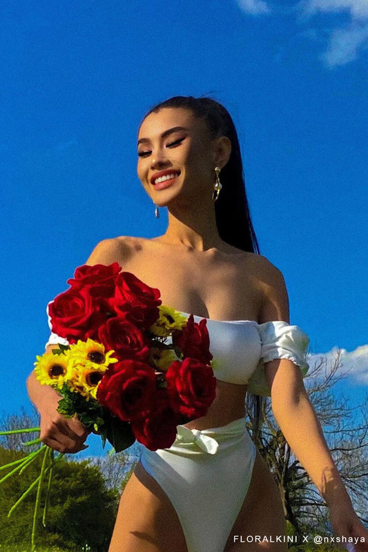 Allure Strappy Swimsuit – Tropical Bloom