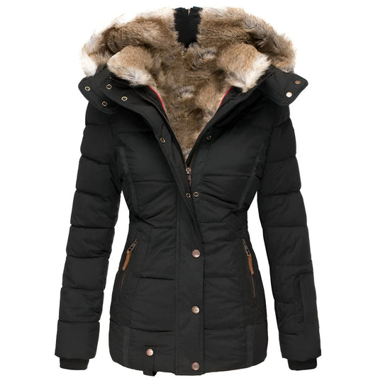 Gemma Women's Jacket | Quilted, Faux Fur, Hooded