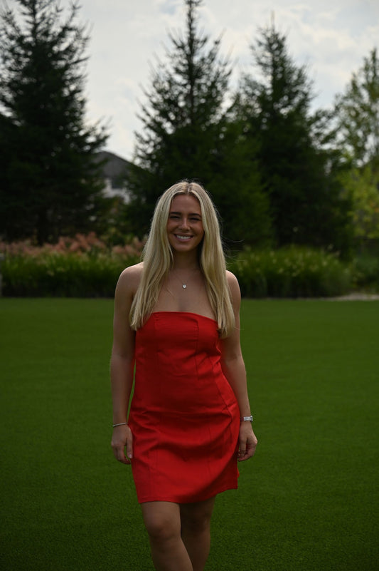 Charming Dress- Red