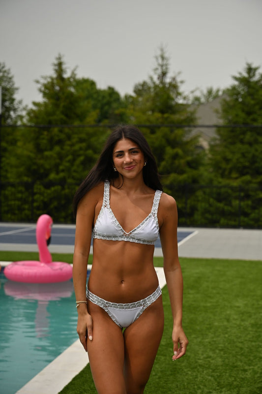 Metallic Crochet Bikini Set