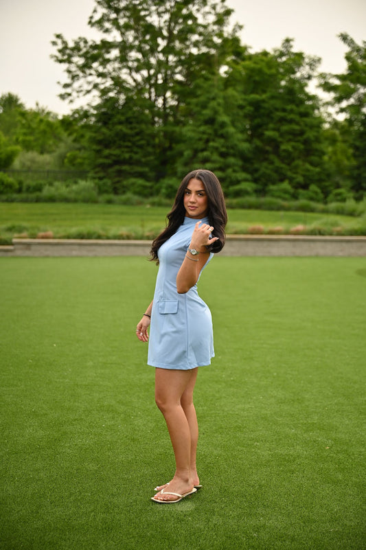 Claire Dress-Blue