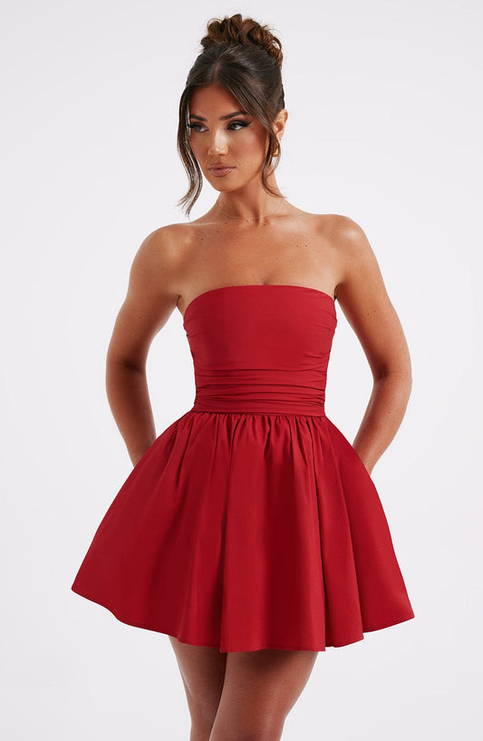 Katrina Mini Dress - Red m
