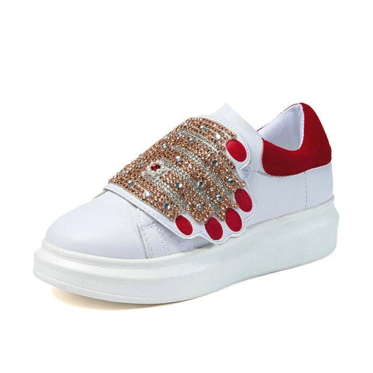 Breathable Autumn Rhinestone Crystal Women Chaussure Shoes