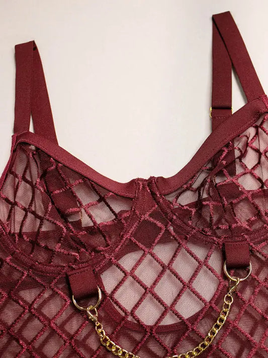 Unchain My Heart - Teddy Garter Lingerie Set